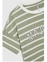 Moodo Maslinasta prugasta majica
