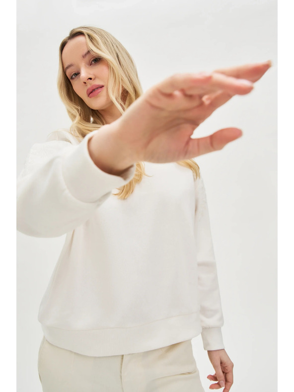 Moodo Bijela ženska dukserica