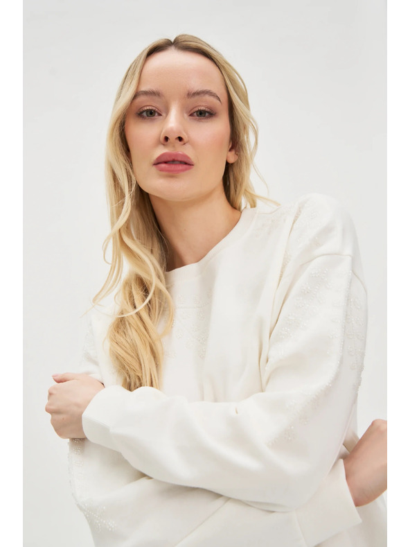 Moodo Bijela ženska dukserica