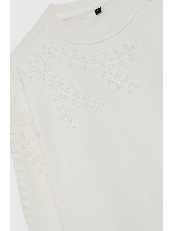 Moodo Bijela ženska dukserica