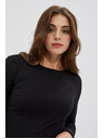 Moodo Crna ženska majica s dugim rukavima