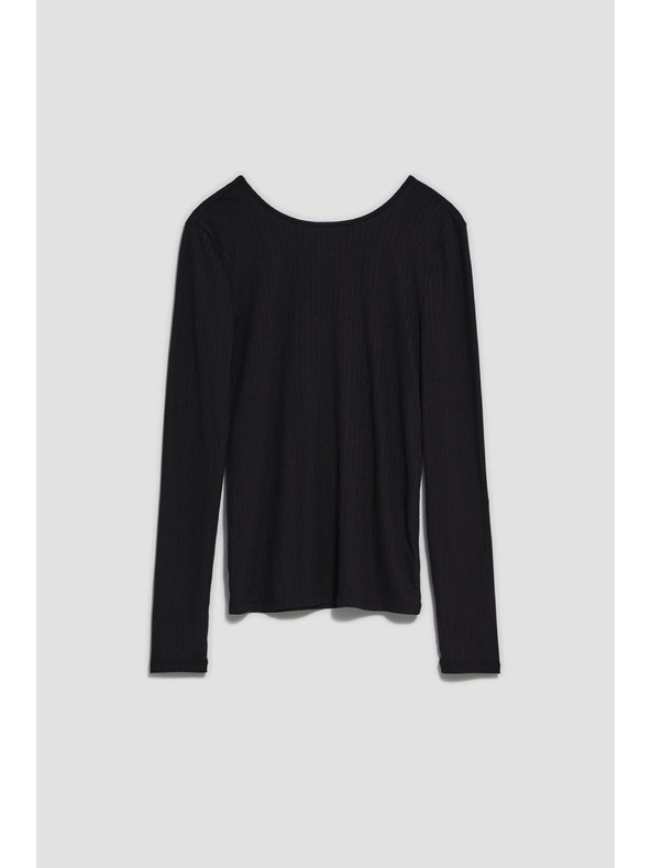 Moodo Crna ženska majica s dugim rukavima