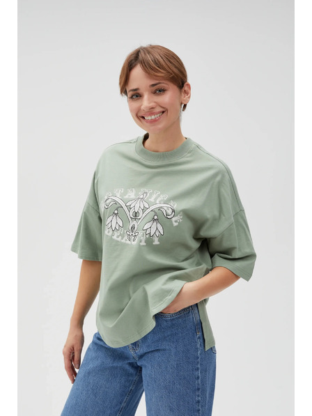 Moodo Maslinasta ženska majica