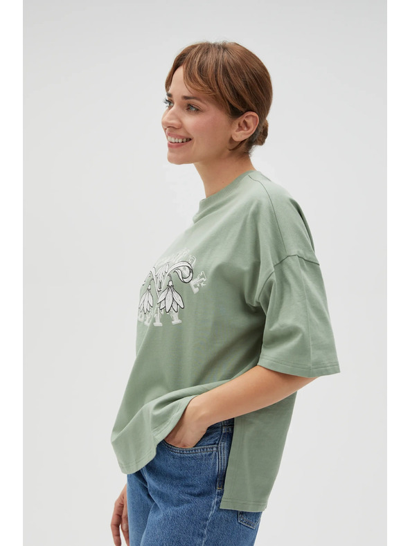 Moodo Maslinasta ženska majica