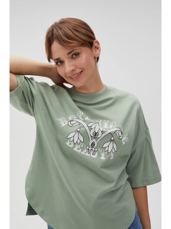 Moodo Maslinasta ženska majica