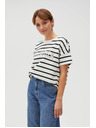 Moodo Bijela ženska prugasta majica