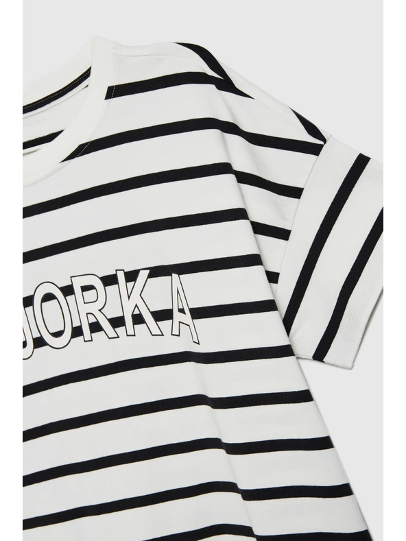 Moodo Bijela ženska prugasta majica