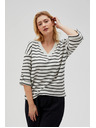 Moodo Bijelo-crno prugasta labava majica