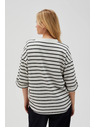 Moodo Bijelo-crno prugasta labava majica