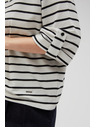 Moodo Bijelo-crno prugasta labava majica