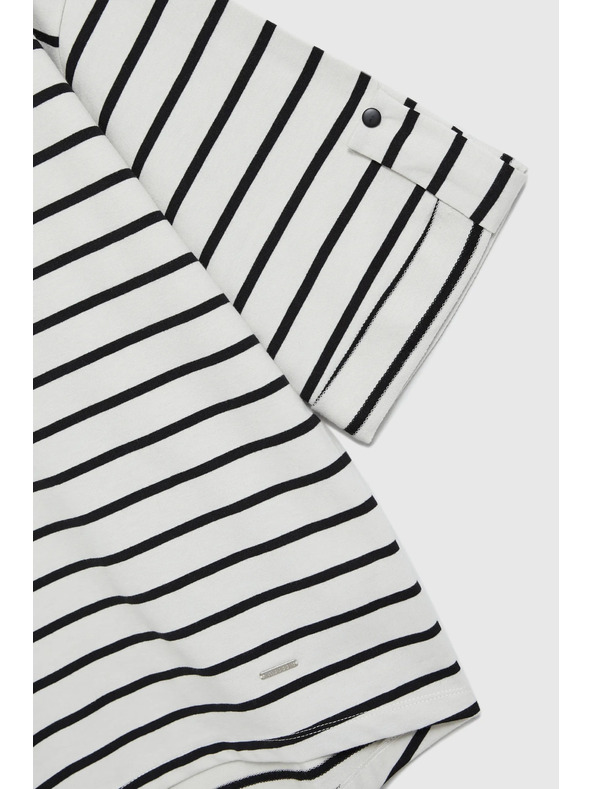 Moodo Bijelo-crno prugasta labava majica