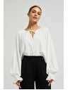 Moodo Bijela ženska bluza s volanima