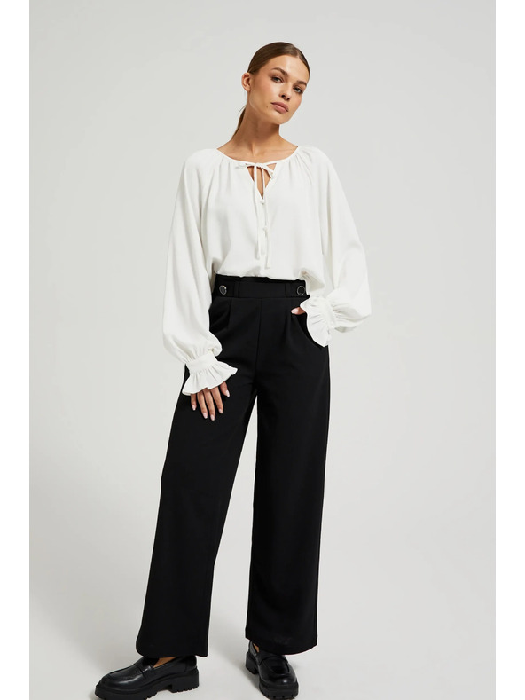 Moodo Bijela ženska bluza s volanima