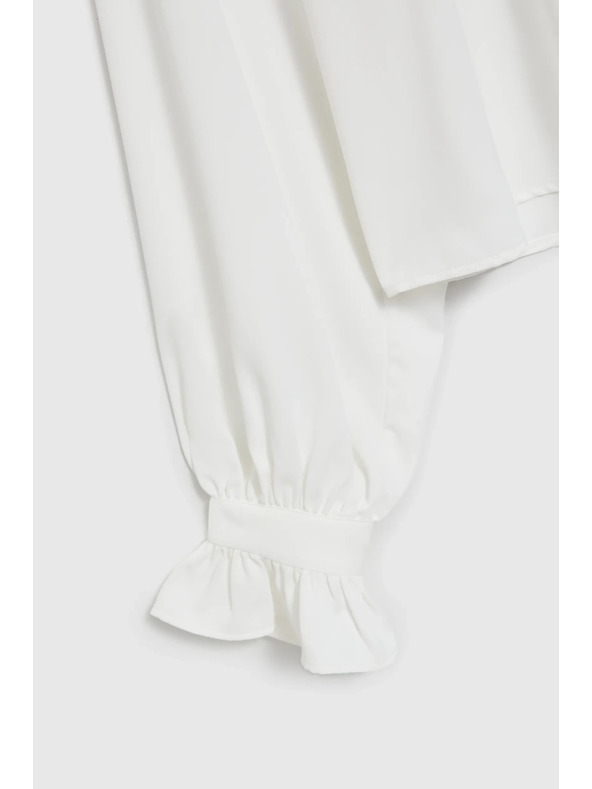 Moodo Bijela ženska bluza s volanima