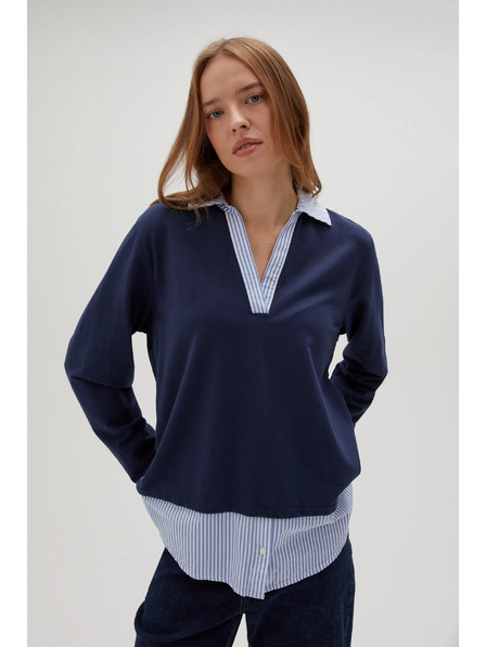 Moodo Tamno plava ženska dukserica