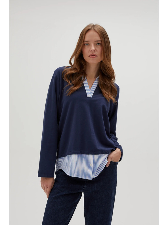 Moodo Tamno plava ženska dukserica