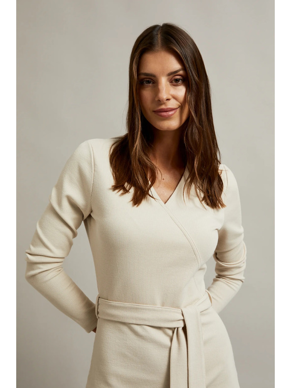 Moodo Svijetlo bež ženske haljine