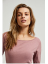 Moodo Prašnjavo ružičasta ženska majica dugih rukava
