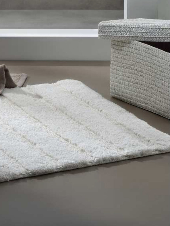 Kela Kupaonski tepih Megan 100x60 cm pamuk srebrnosivi KELA