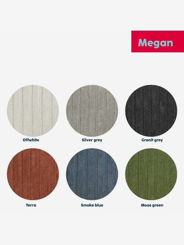 Kela Kupaonski tepih Megan 65x55 cm pamuk srebrnosivi KELA