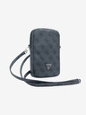 Guess Guess PU 4G Triangle Logo Torbica za Telefon s Zipom Black