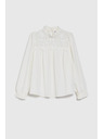 Moodo Bijela ženska bluza s čipkom