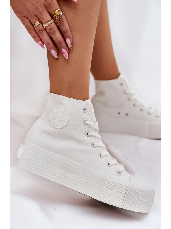 BIG STAR SHOES Ženske platnene tenisice na platformi Big Star