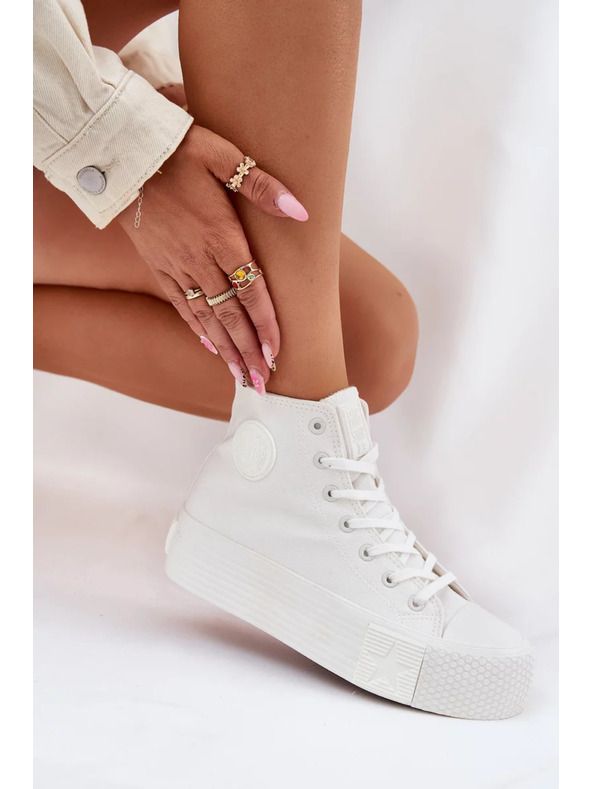 BIG STAR SHOES Ženske platnene tenisice na platformi Big Star