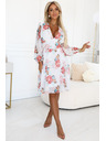 numoco Cvjetaste šifon haljine s preklopom i dugim rukavima