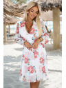 numoco Cvjetaste šifon haljine s preklopom i dugim rukavima