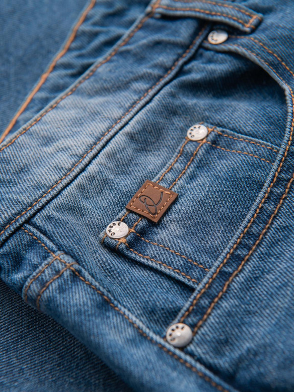 Ombre Clothing Muške traper kratke hlače s rupama i prorezima - plave