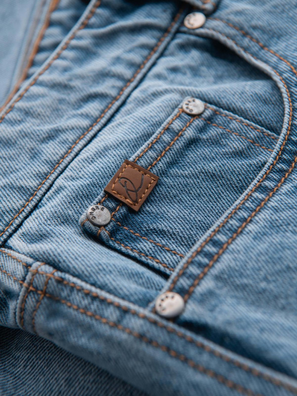 Ombre Clothing Muške kratke traper hlače s rupama i prorezima - svijetlo plave