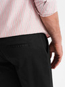 Ombre Clothing Muške klasične chino kratke hlače sa zarolanih nogavica - crne