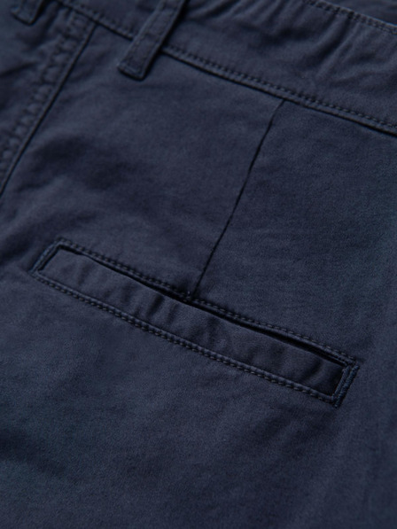 Ombre Clothing Muške klasične chino kratke hlače sa zarolanih nogavica - tamno plave