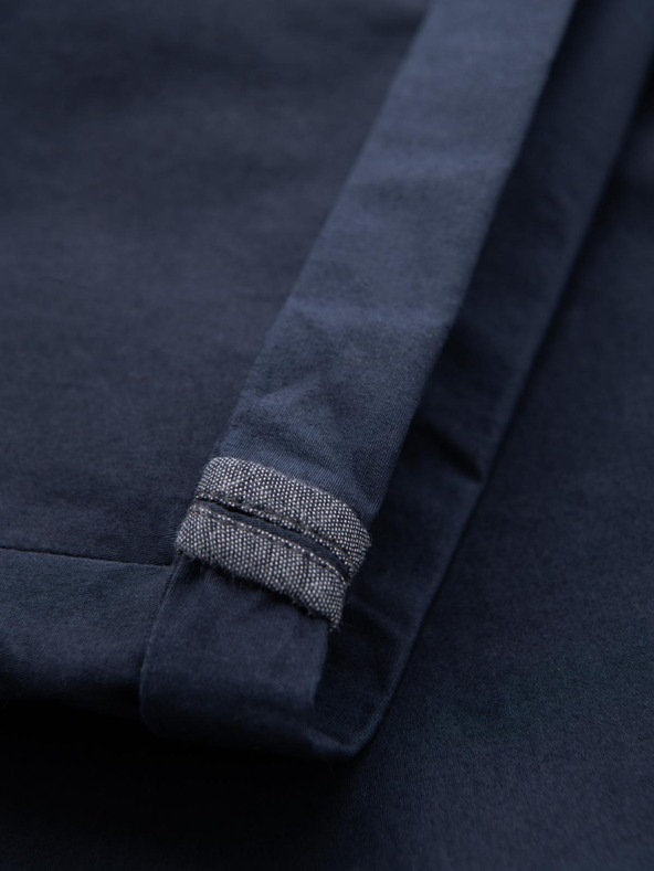 Ombre Clothing Muške klasične chino kratke hlače sa zarolanih nogavica - tamno plave