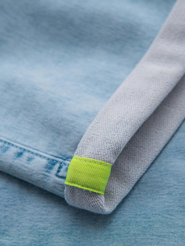 Ombre Clothing Muške kratke traper hlače s dekorativnim štepanjem - svijetloplave