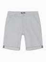 Ombre Clothing Muške klasične chino kratke hlače sa zarolenim nogavicama - sive