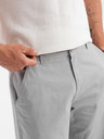 Ombre Clothing Muške klasične chino kratke hlače sa zarolenim nogavicama - sive