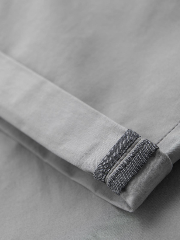 Ombre Clothing Muške klasične chino kratke hlače sa zarolenim nogavicama - sive