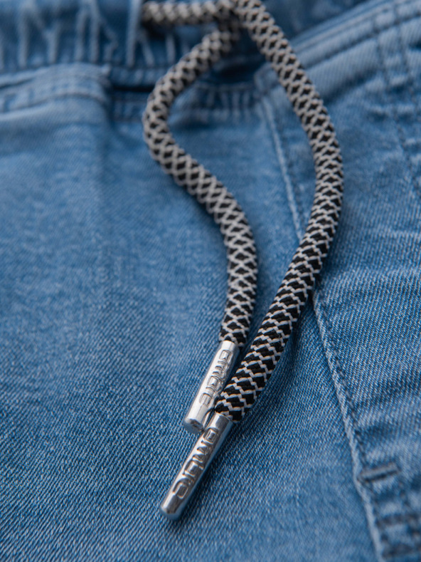 Ombre Clothing Muške traper kratke hlače sa zarolenim nogavicama - svijetloplave