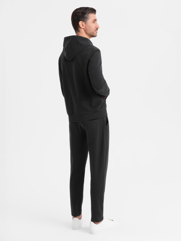 Ombre Clothing Muška dukserica s kapuljačom + trenerka - crna
