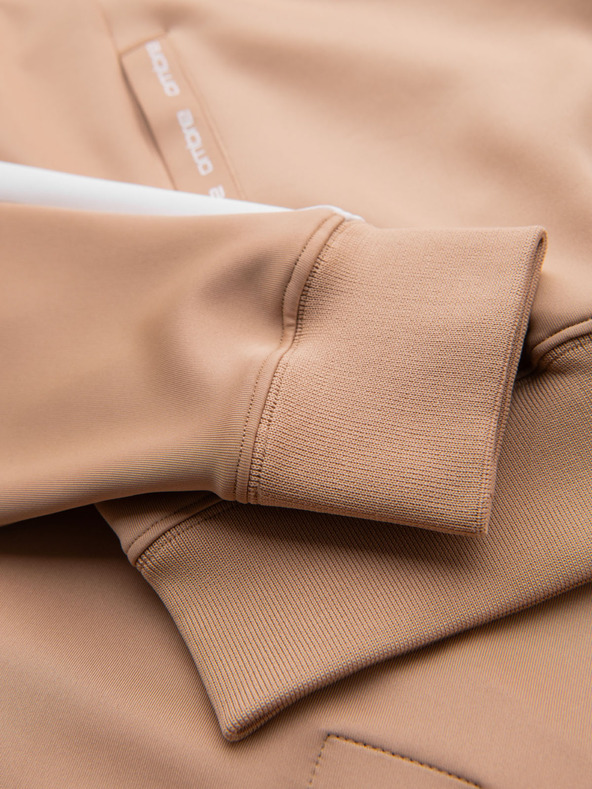 Ombre Clothing Muška rastezljiva dukserica s kapuljačom i rubom - bež