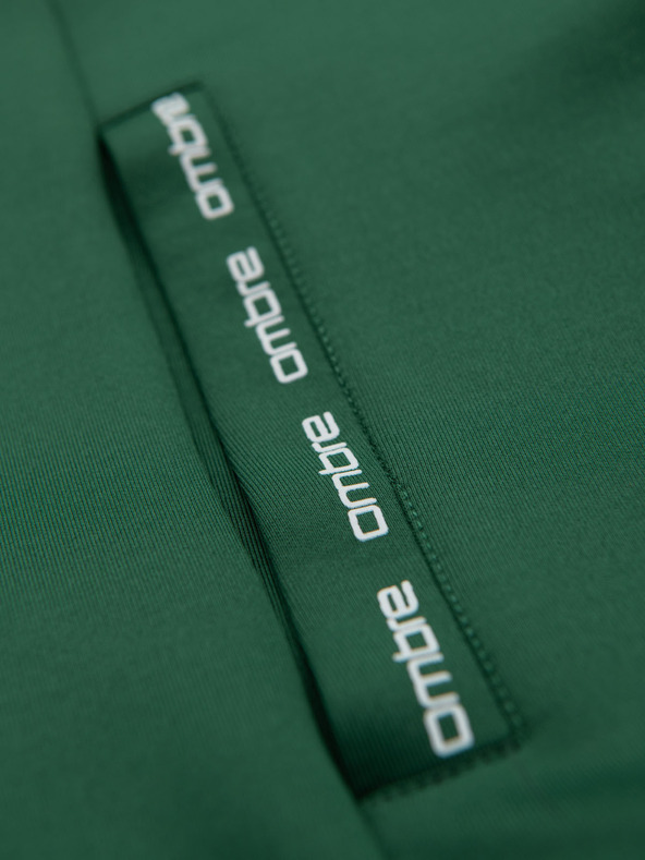 Ombre Clothing Muška rastezljiva dukserica s kapuljačom i rubom - tamnozelena