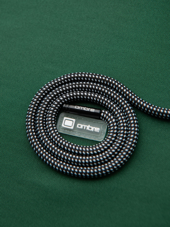 Ombre Clothing Muška rastezljiva dukserica s kapuljačom i rubom - tamnozelena