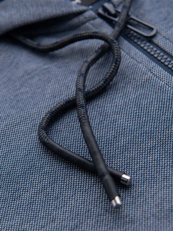 Ombre Clothing Muška mekano strukturirana dukserica s kapuljačom - tamnoplava