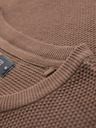 Ombre Clothing Muška pletena košulja fine teksture - svijetlosmeđa