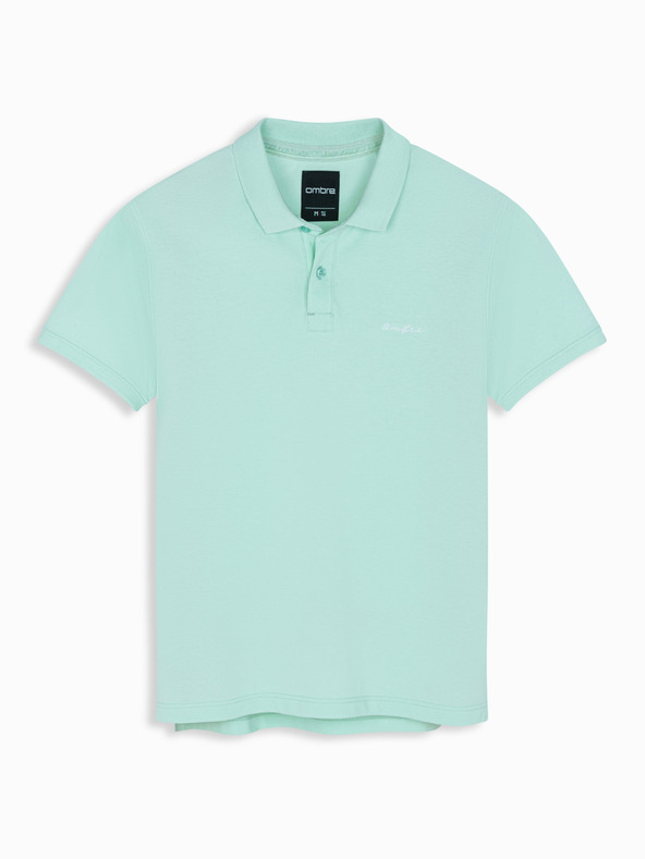 Ombre Clothing Pamučna polo majica od piké pletiva - mentol