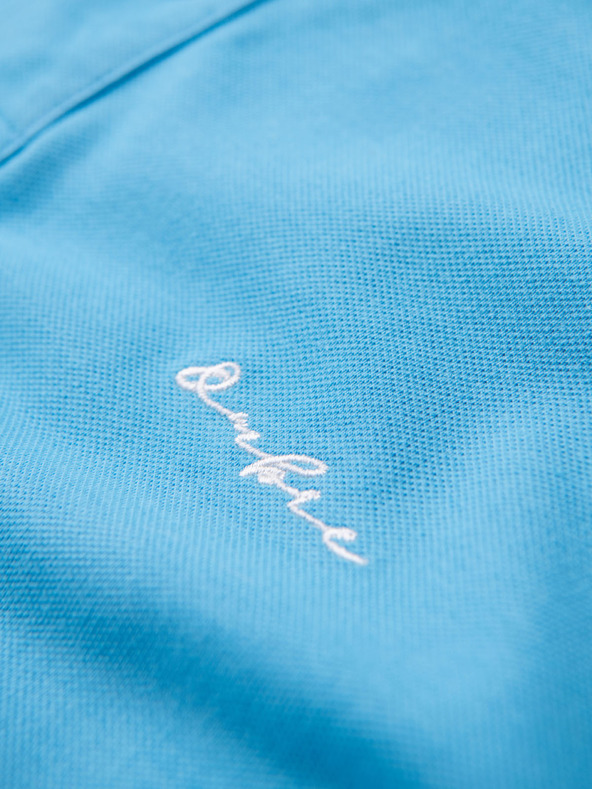 Ombre Clothing Pamučna polo majica od piké pletiva - svijetloplava