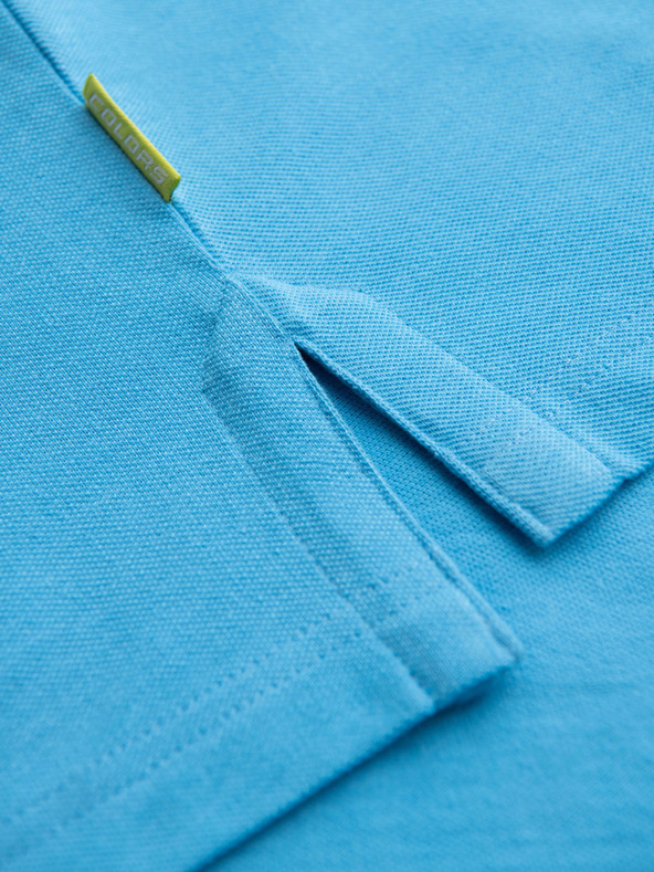 Ombre Clothing Pamučna polo majica od piké pletiva - svijetloplava