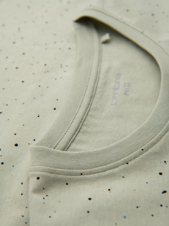 Ombre Clothing Muška pamučna majica s printom i okruglim izrezom - mint